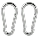 2pcs 4cm Climbing 304 Stainless Steel Carabiner Clip Quick Hook Keyring