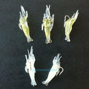 9Pcs Soft Plastic Simulation Prawn Shrimp Fishing Tackle Baits Lures Hook 4cm