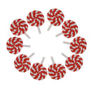 10x Lollipop Red Candy Polymer Clay Embellishment Cabochon DIY Craft