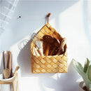 Garden hand-woven wood basket weaving storage basket Fruit and vegetable ba I1L5