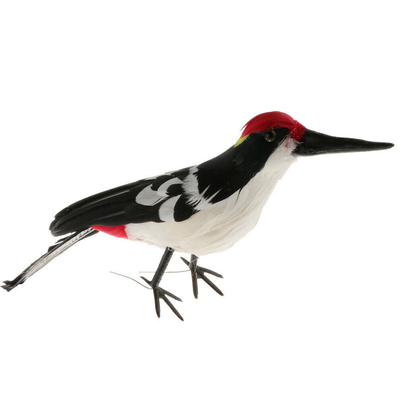 Artificial Feather Animal Woodpecker Bird - Lawn Yard Garden Tree Decor on Wire