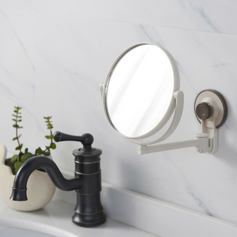 Bath Mirror Cosmetic Mirror 1X/3X Magnification Suction Cup Adjustable Make A8W5