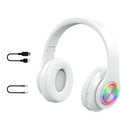 Deep Bass Over Ears Foldable Adjustable Bluetooth Headset  Red White