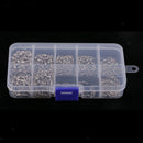 1 Box of 500 Pieces Stainless Steel Fishing Rolling Swivels Hook Connector