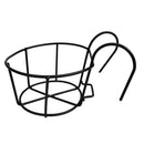 Black Metal Flowerpot Hanging Basket Holder Garden Plant Racks Metal Baskets