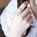 Elegant Heart-shaped Ring Crystal Open Rings Wedding Jewelry For Women-It C N3X3