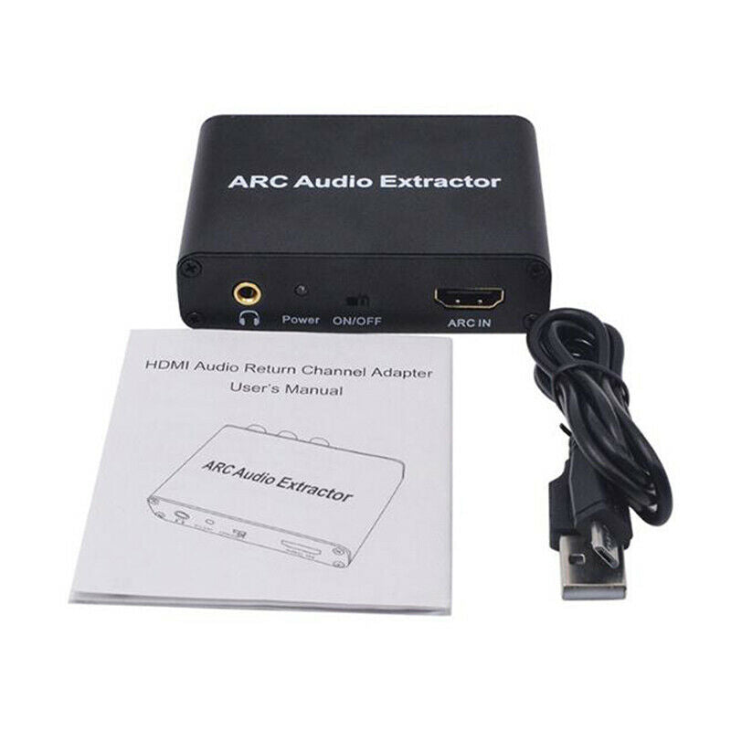 HDMI Digital To Analog Coaxail ARC Audio Extractor Converter Adapter 3.5mm  Gw