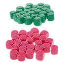 50 Pieces Opaque Blank Dice D6 for D&D RPG MTG Party Games Green + Rose Red