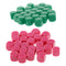 50 Pieces Opaque Blank Dice D6 for D&D RPG MTG Party Games Green + Rose Red