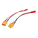Pair of RC Lipo Battery Charge Cable 13cm XT60/XT-60 Male/Female to JST Plug