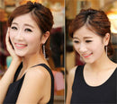 PopSilver Plated Earrings For Women Round Long Dangle Drop Earrings With Tass Gw