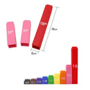Plastic Rainbow Fraction Tower Cubes Montessori Math Materials for Kids to Learn