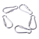 5Pcs Aluminum Screw Lock Carabiner Snap Hook Clip Camping Hiking Outdoor