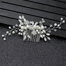 Crystal Pearls Women Hair Jewelry Wedding Hair Comb Bridal Headpieces Fashion  Z