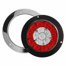 1X 4" Round Red/Amber 16-LED Truck Trailer Brake Stop Turn Signal Tail Lig T J!E