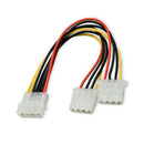 2x 4Pin ATX Molex 1 Male to 2 Female Extension IDE Power Supply Splitter CableES
