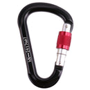 24KN Screw Locking Carabiner For Mountaineering Rock Climbing - Black