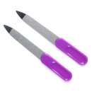 2Pcs Dual sided stainless steel metal nail art file manicure pedicure tool OZ