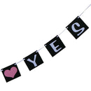 Romantic Heart He Asked She Said Yes Banner Wedding Decor Engagement Garland
