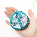 1pc Cute Portable Fans Foldable Small Round Hand Fan Cooling Pocket Color Random