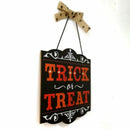 New Age Scare Halloween Party Trick or Treat Hanging Sign Decoration, Board