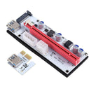 PCI-E 1x to 16x Extender Adapter Card Mining Card Kit with 3 Power Ports