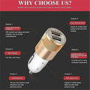 DC 3.1A Portable Mini 2-Port USB Universal Fast Car Charger For Phones laptop  Z