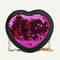Sequins Heart Shaped Shoulder Handbags Kids Girls Crossbody Bags (Rose Red)