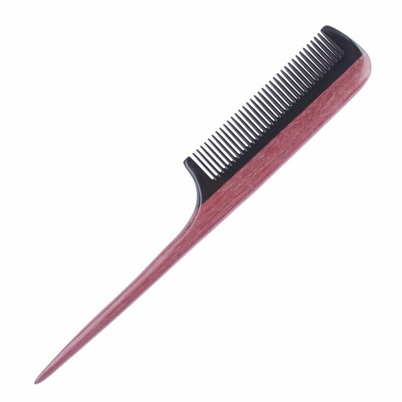 Hair Combs - Fine Tooth Wooden Tail Comb - No Static Purpleheart Wood Comb  S4Z3