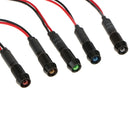 Blue 12V LED Signal Indicator Warning Light Lamp w/Wire Lead Easy Install