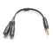 3.5mm Stereo Audio Male to 2 Female Headphone Mic Y Splitter Cable Adapter New
