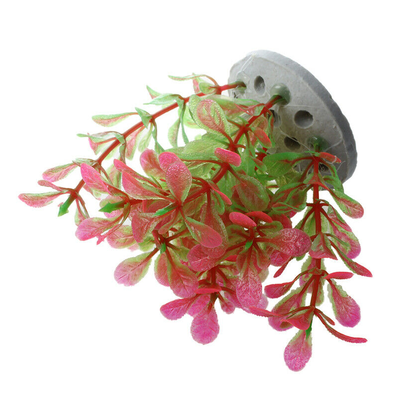 5X(Plastic Plant Decoration for Aquarium Fish Tank Pink Green 10cm L7K2)