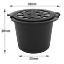 3pcs Refillable Reuse Coffee Capsule Filters for Nespresso Machine (Black) A