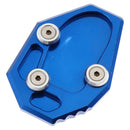 Blue Side Stand Enlarge Kickstand Extension Pad For YAMAHA MT-07 14-15