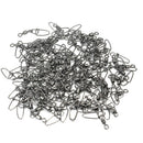 100Pcs Stainless Steel Rolling Swivels With Hooked Snap Links Fishing Tackle