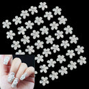 50Pcs Flower Design Nail Art Tips Shiny Rhinestone Decoration Manicure for SJX