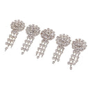 5 Pieces Flower Rhinestone Crystal Flatback Buttons for Sewing Wedding Phone