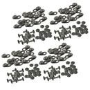 40 Pair Carabiner Shoelace Buckles Hooks Non-slip Stopper Rope Clips Clamps