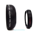 46mm 0.45x Wide Angle + Macro Conversion Lens Universal For DSLR DC Camera Black