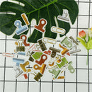 45pcs/box Gadgets Clip Paper Seal Stickers Labels DIY Scrapbooking Diary Deco %a