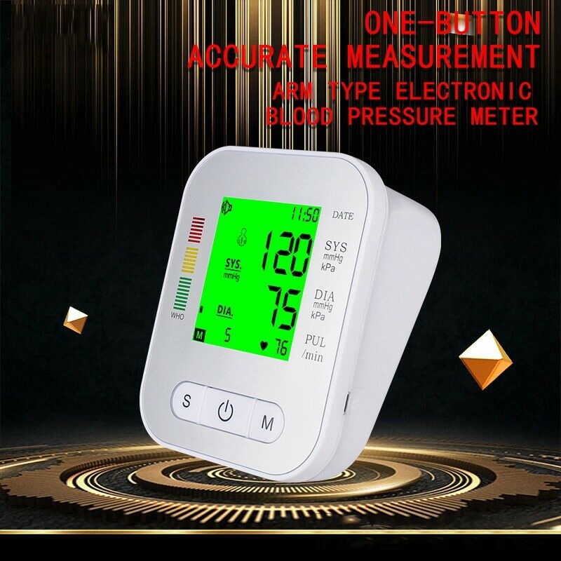 Smart Automatic Blood Pressure Monitor Upper Arm Digital BP Machine with LarH4A2