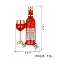 1X Brooch Wine Bottle Brooch Halloween Brooch Christmas Fashion Brooches Pe