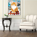 Cute Cat 5D Diamond Painting Cross Stitch Kit Home Decor Embroidery Craft