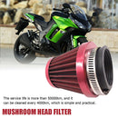 39mm Tapered Motorcycle Air Filter Mushroom Head Pod Filter Air Cleaner Red
