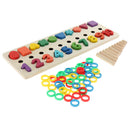 Wooden Numbers Counting Stacking Learning Mathematical Toys for Kids