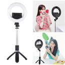 Portable Foldable Ring Light Selfie LED Ring Light 1200mAh for Stream Makeup