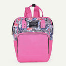 Printing Mommy Travel Backpacks Big Maternity Nappy Top-handle Bags (Pink) A