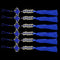1Set Wealth Success 5 Copper Coin China Knot Blue Rope Feng Shui Lucky Ca D O0I3