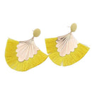 Fashion Bohemia Fan Shaped Tassel Earrings For Women Exaggerated Big Statem