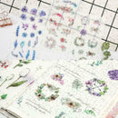6pcs Natural Decorative Adhesive Stickers Diary Stationery DIY Scrapbooking X5G1
